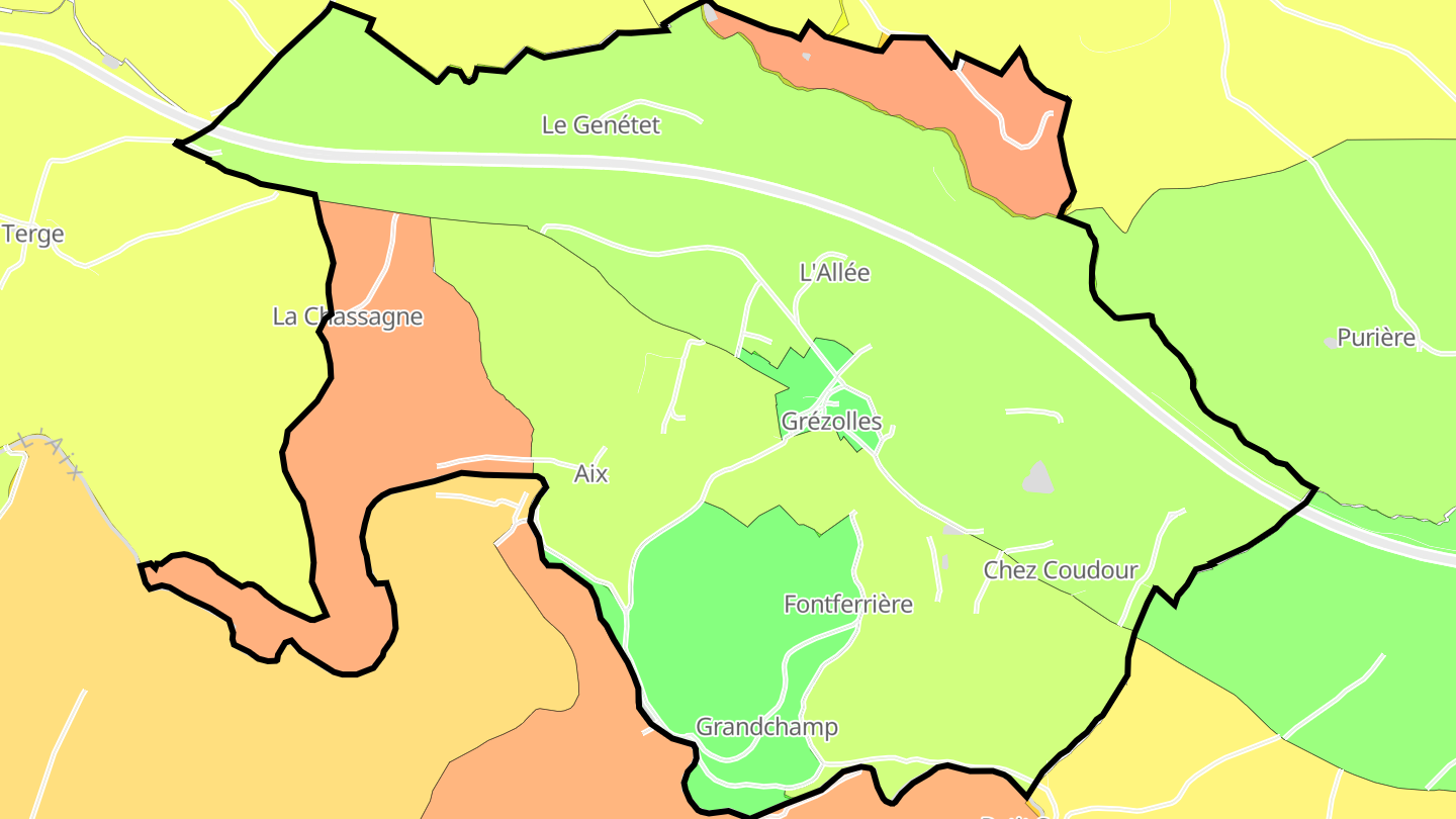 Carte des prix de l'immobilier Grézolles