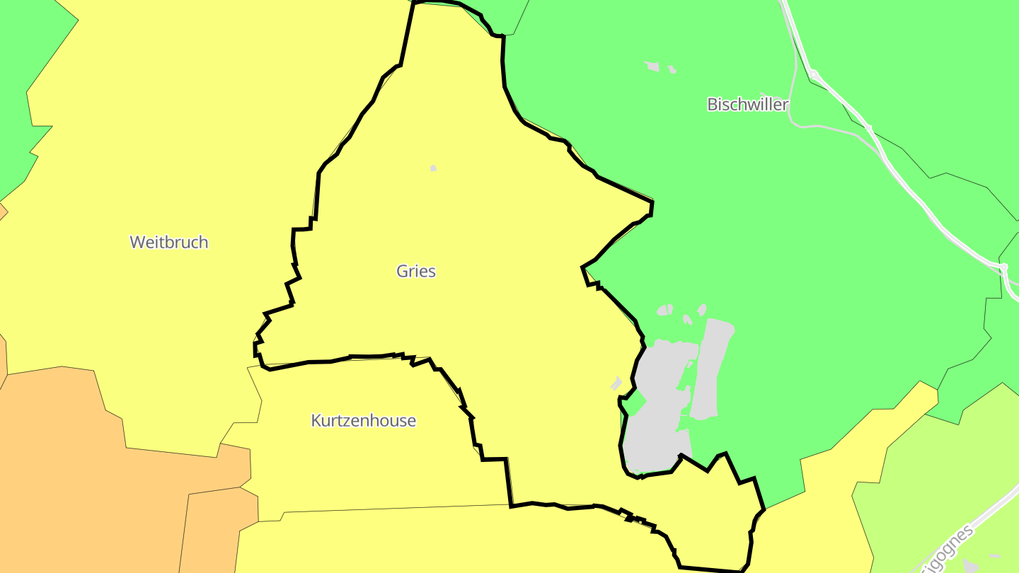 Carte des prix de l'immobilier Gries