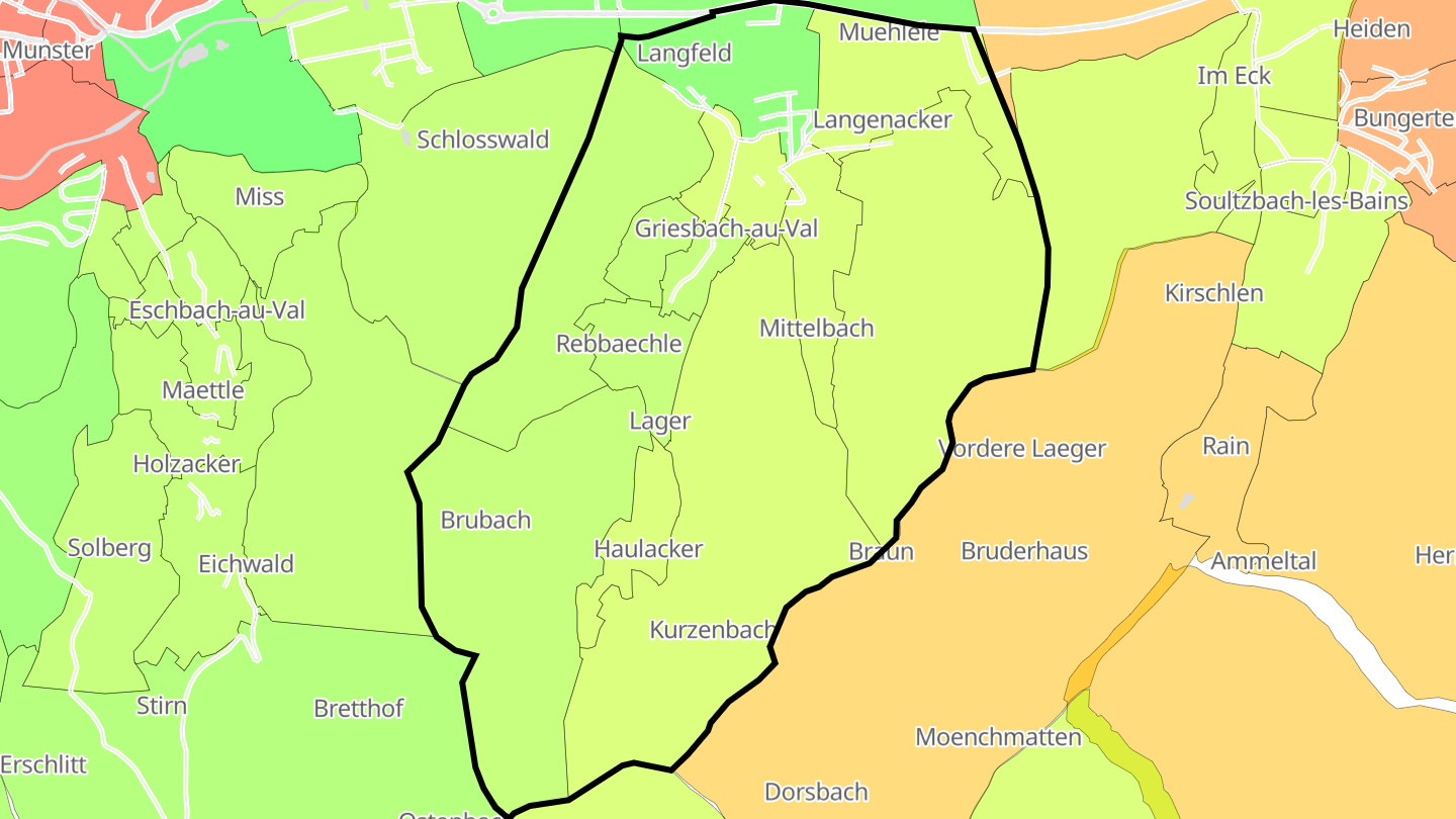 Carte des prix de l'immobilier Griesbach-au-Val