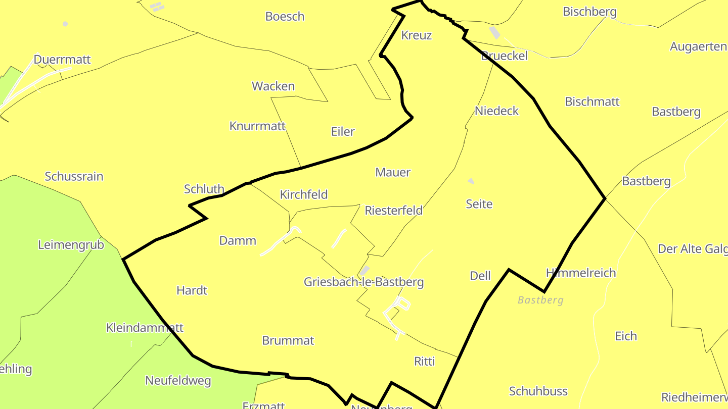 Carte des prix de l'immobilier Griesbach-le-Bastberg