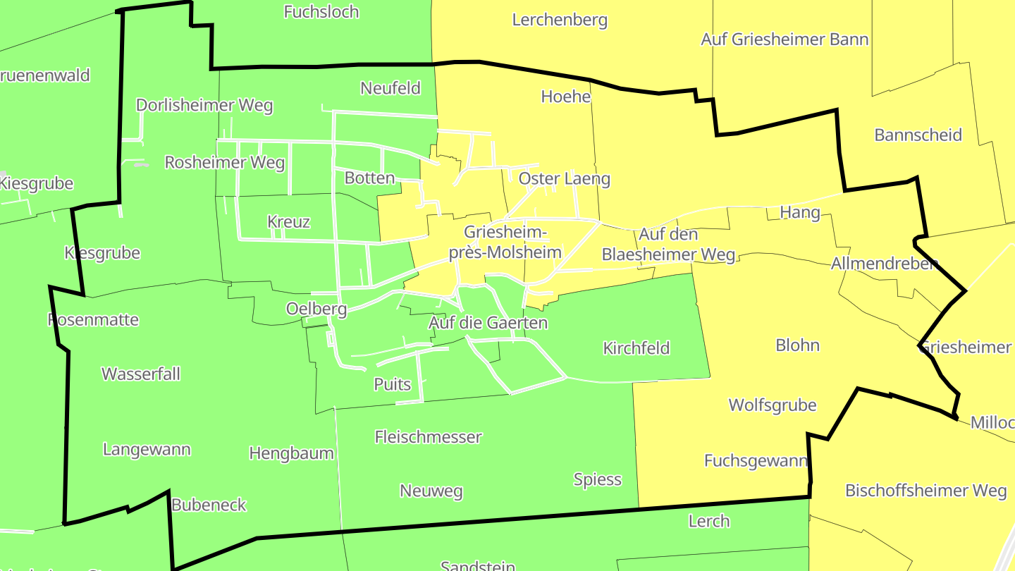 Carte des prix de l'immobilier Griesheim-près-Molsheim