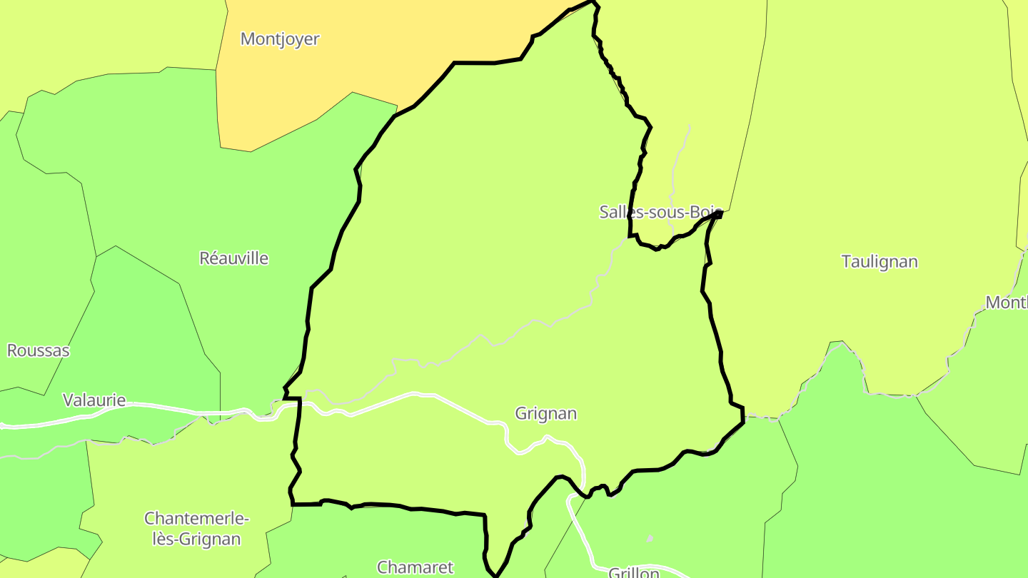 Carte des prix de l'immobilier Grignan