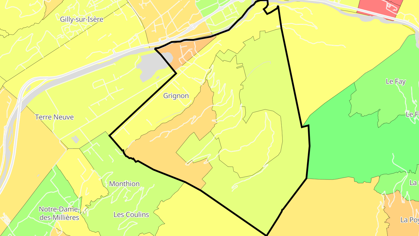 Carte des prix de l'immobilier Grignon