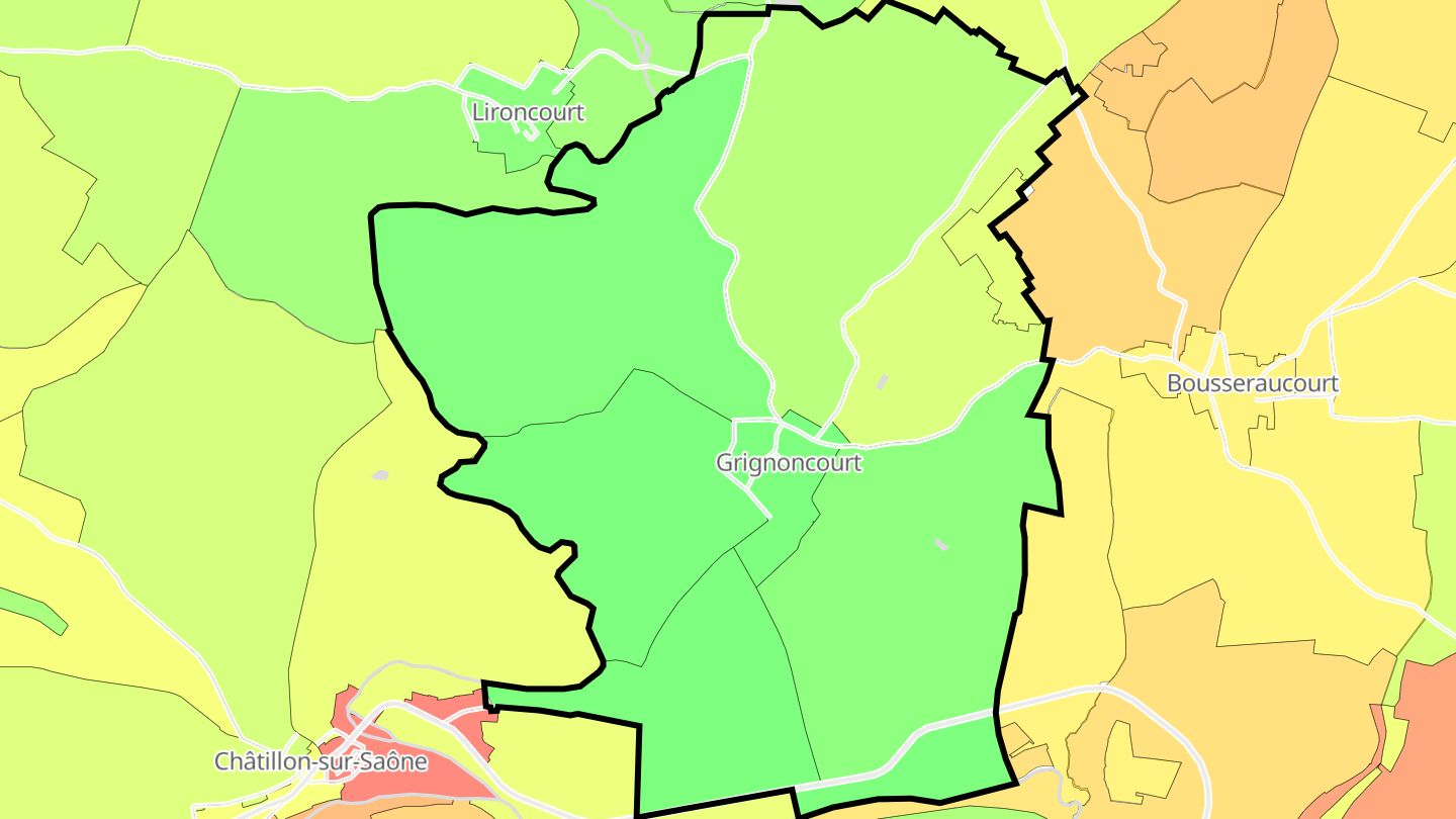 Carte des prix de l'immobilier Grignoncourt