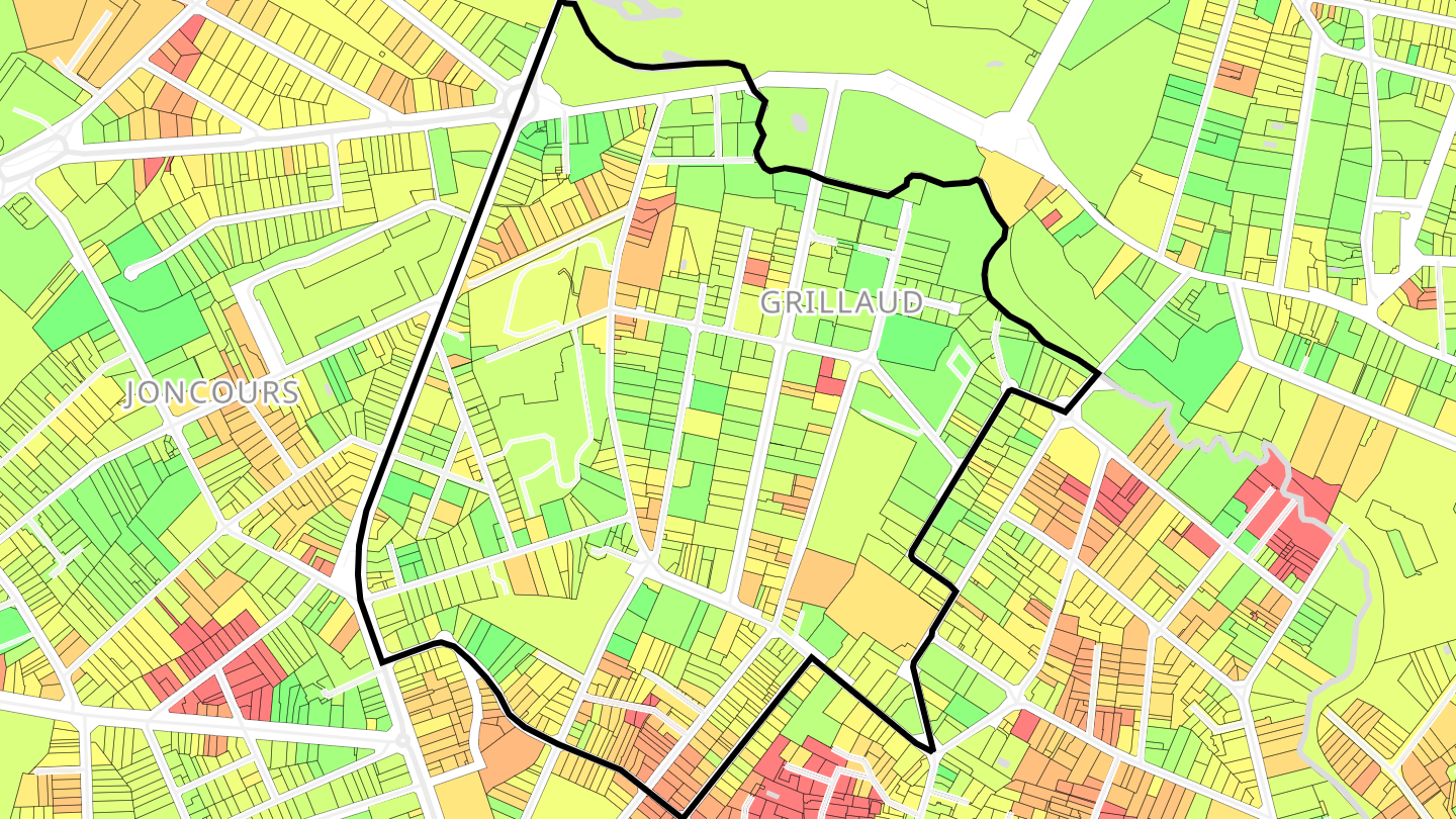 Carte des prix de l'immobilier Grillaud - Procé