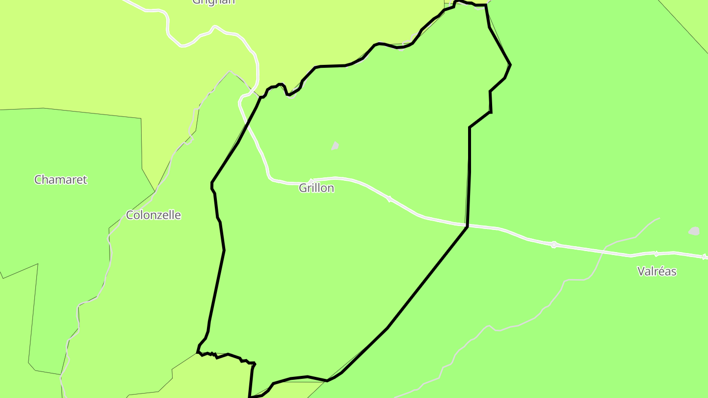 Carte des prix de l'immobilier Grillon