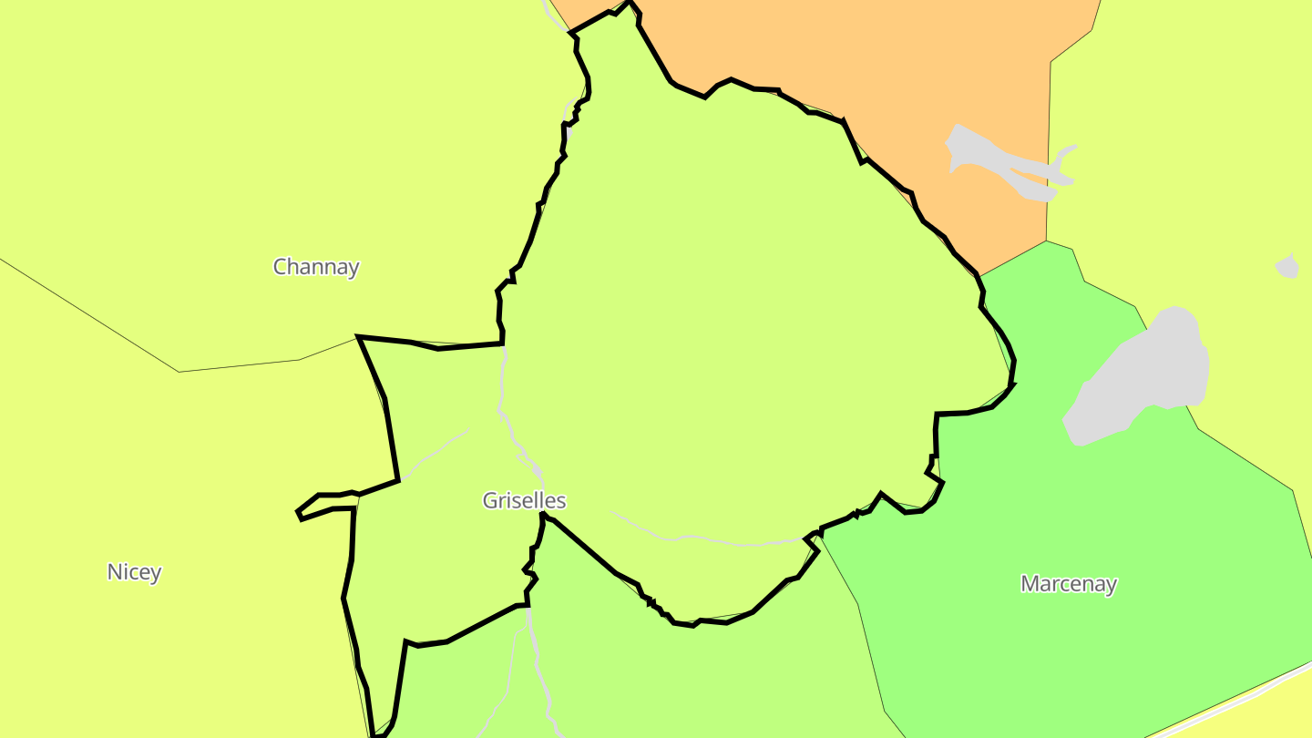 Carte des prix de l'immobilier Griselles