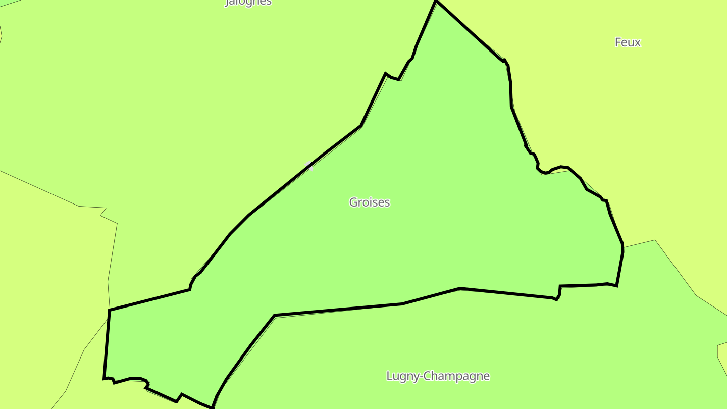 Carte des prix de l'immobilier Groises