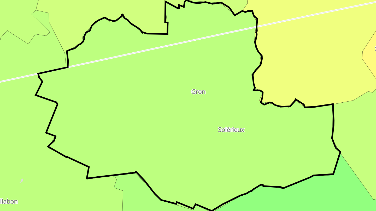 Carte des prix de l'immobilier Gron