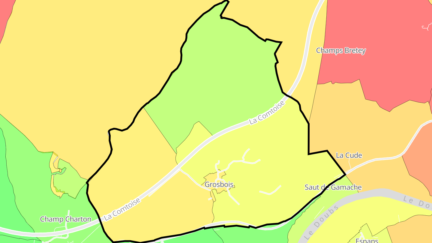 Carte des prix de l'immobilier Grosbois