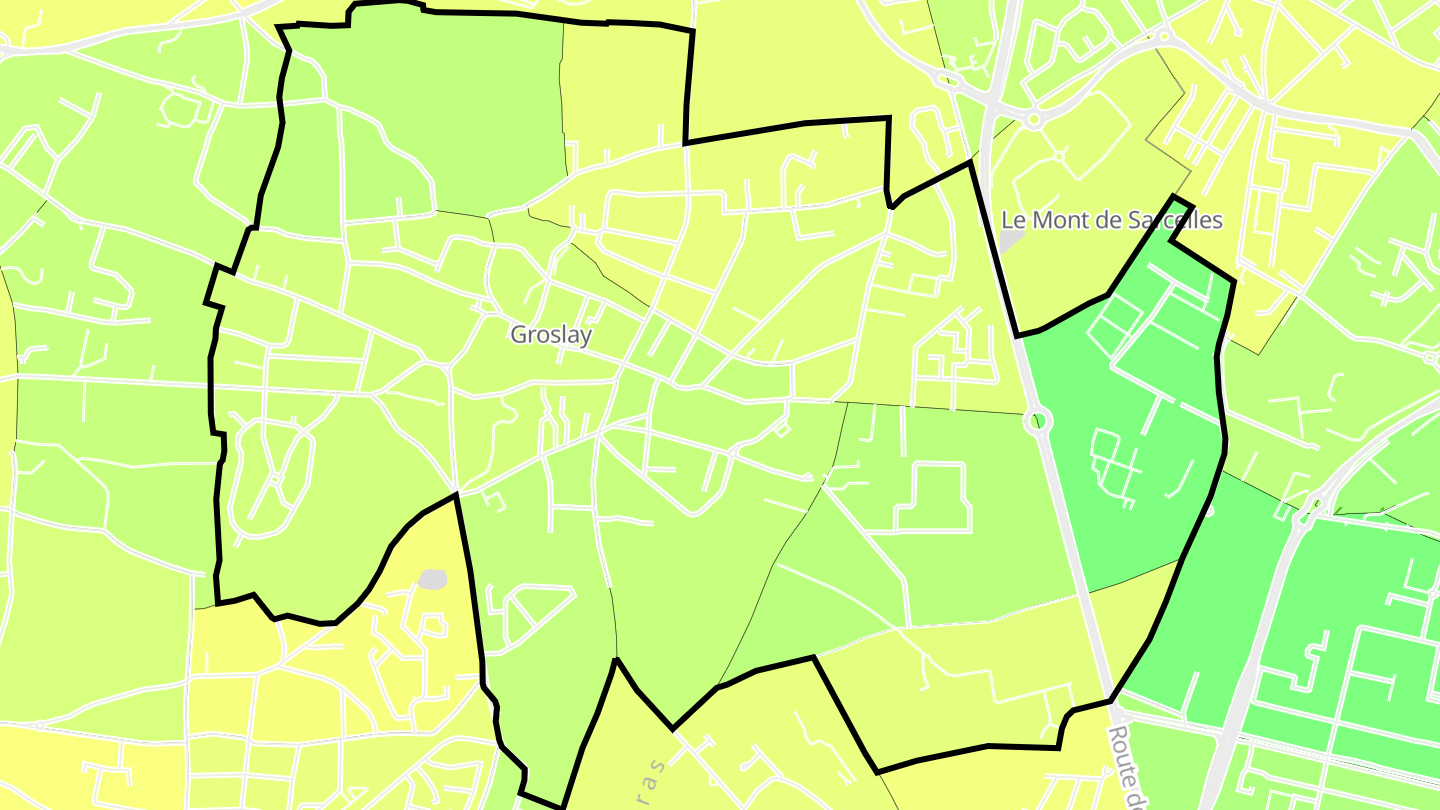 Carte des prix de l'immobilier Groslay