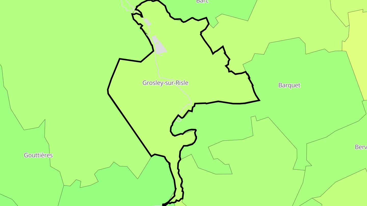Carte des prix de l'immobilier Grosley-sur-Risle