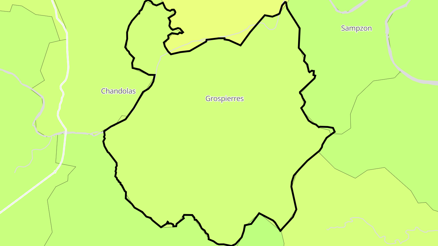 Carte des prix de l'immobilier Grospierres