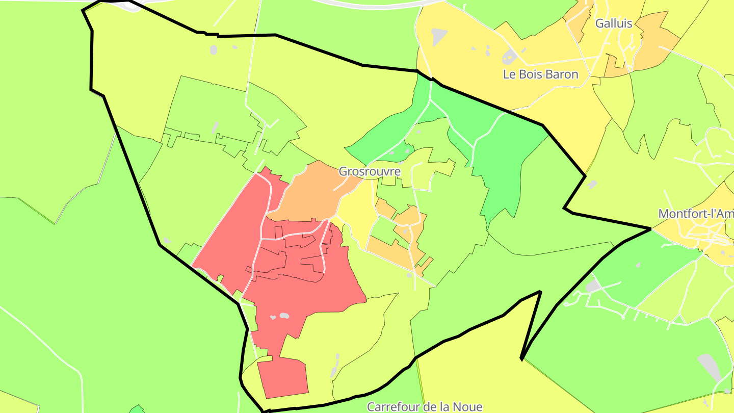 Carte des prix de l'immobilier Grosrouvre