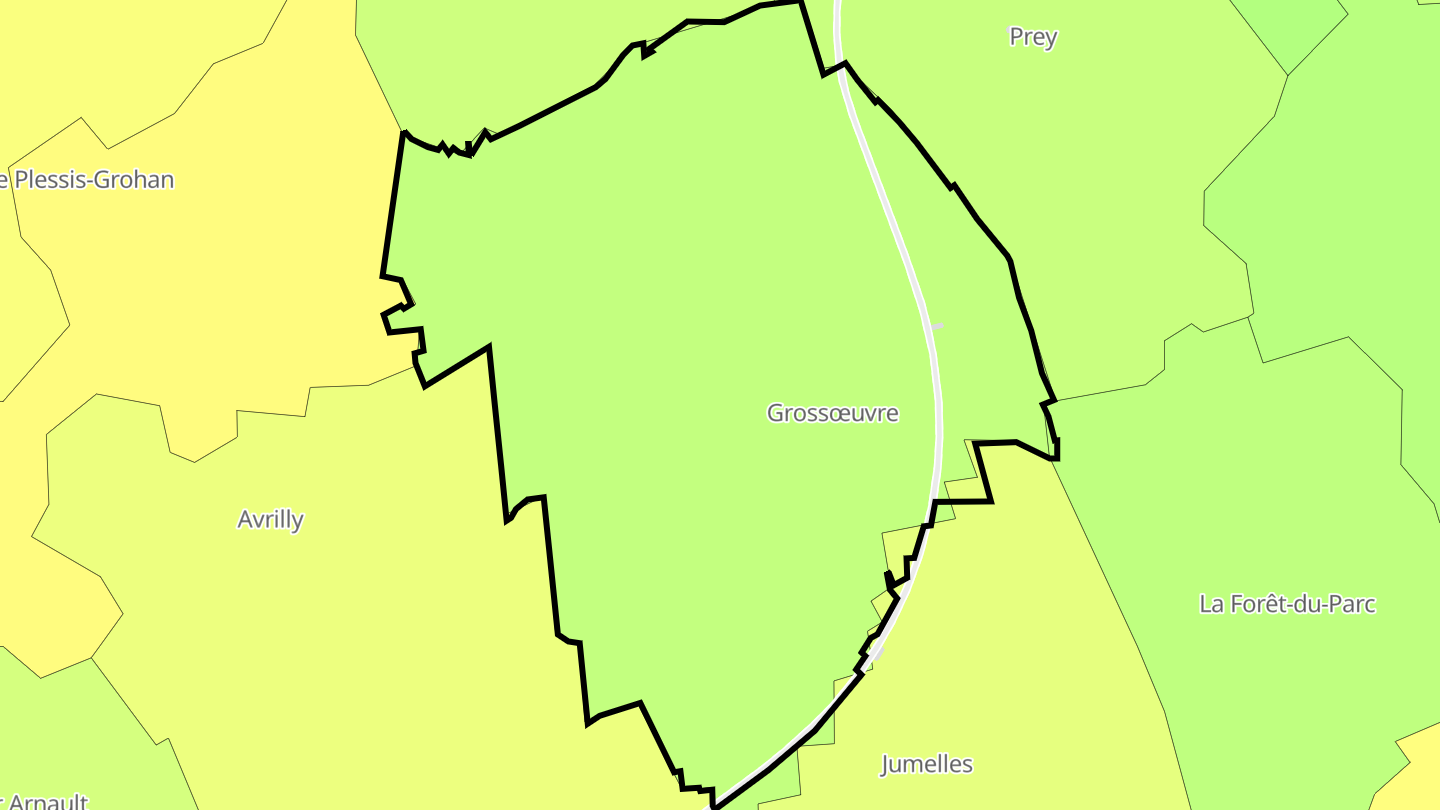 Carte des prix de l'immobilier Grossœuvre