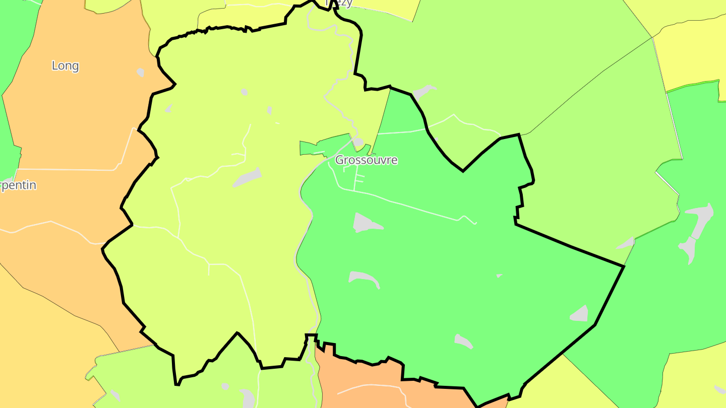 Carte des prix de l'immobilier Grossouvre