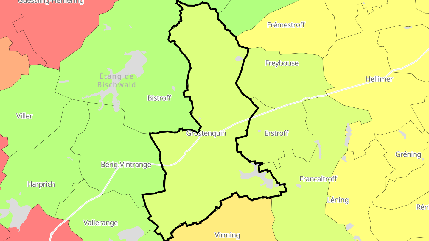 Carte des prix de l'immobilier Grostenquin