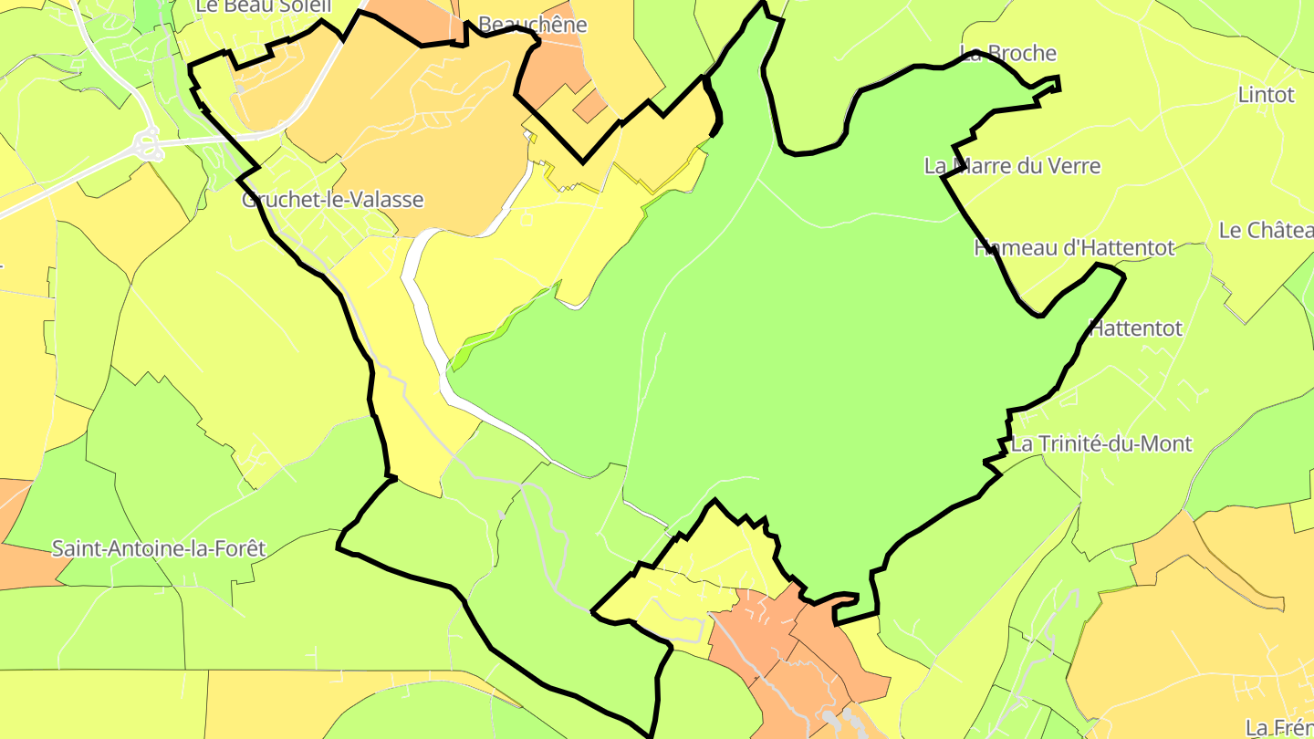 Carte des prix de l'immobilier Gruchet-le-Valasse
