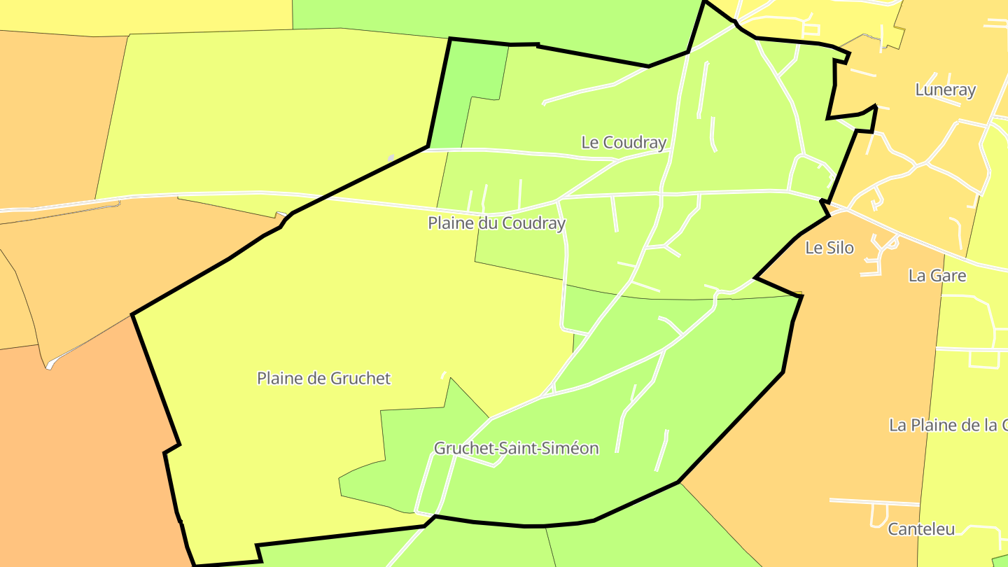 Carte des prix de l'immobilier Gruchet-Saint-Siméon