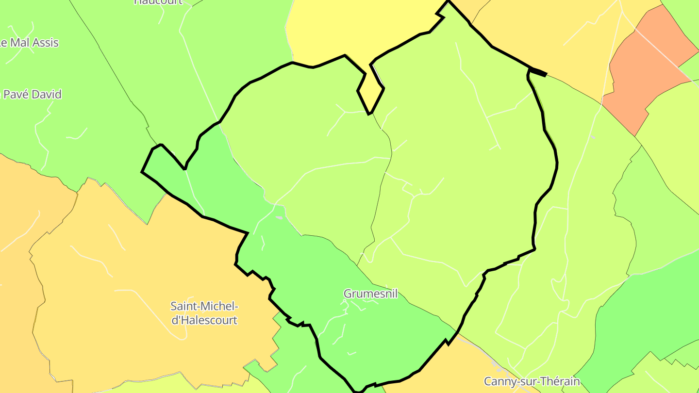 Carte des prix de l'immobilier Grumesnil