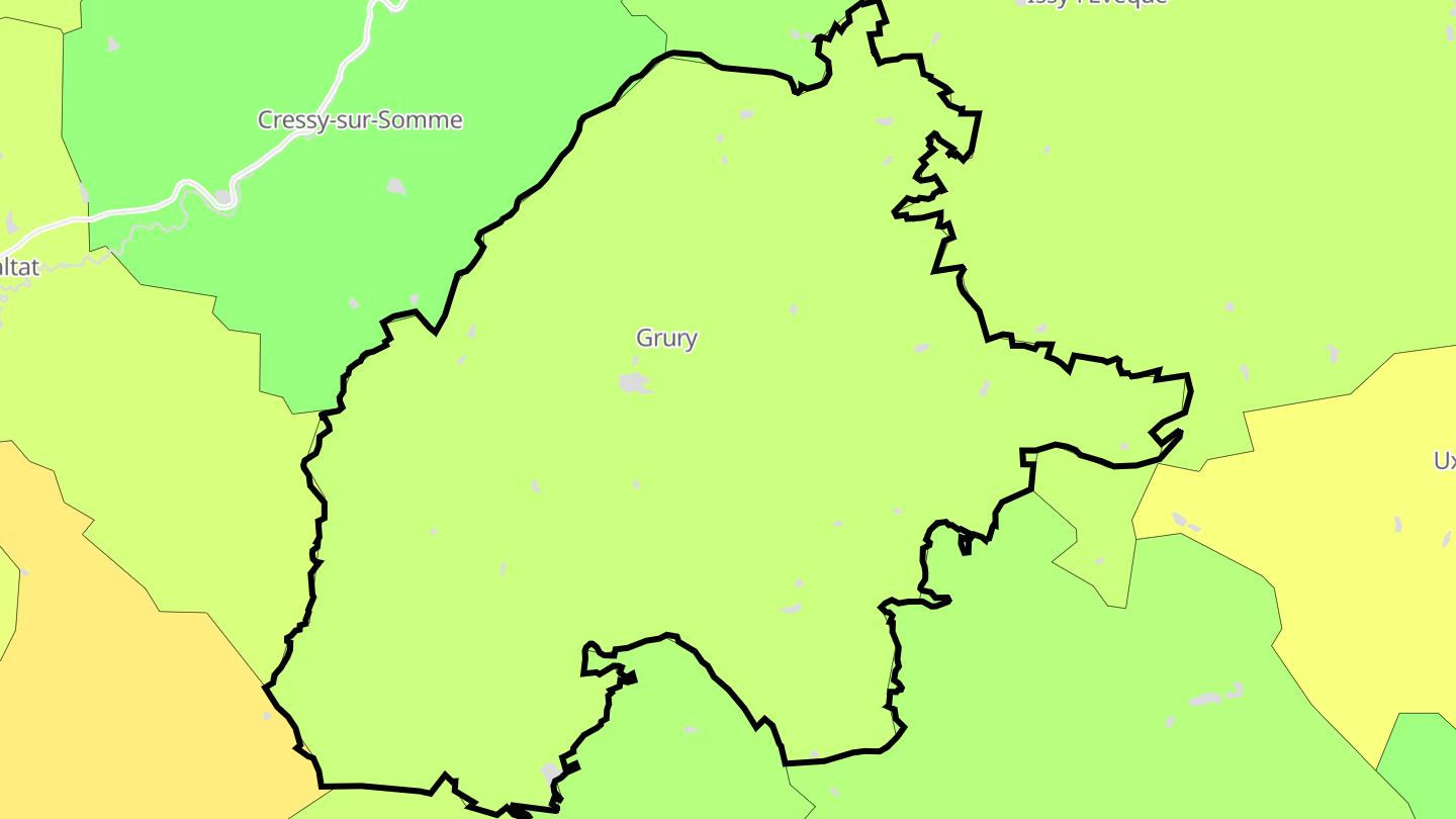 Carte des prix de l'immobilier Grury