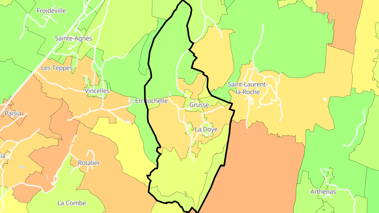 Carte des prix de l'immobilier Grusse