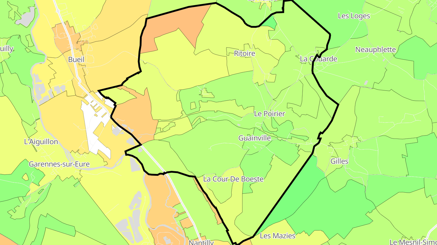 Carte des prix de l'immobilier Guainville