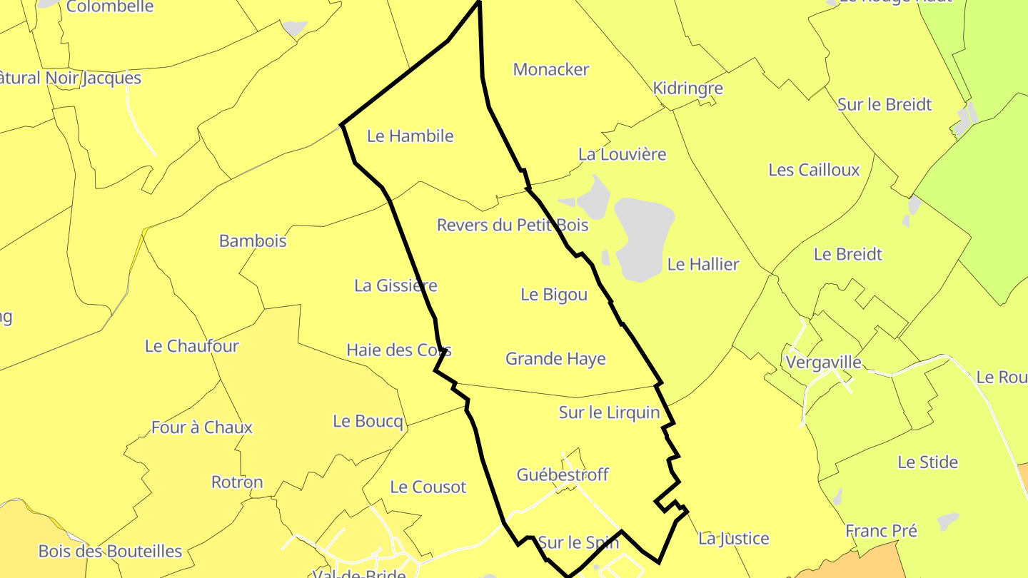 Carte des prix de l'immobilier Guébestroff
