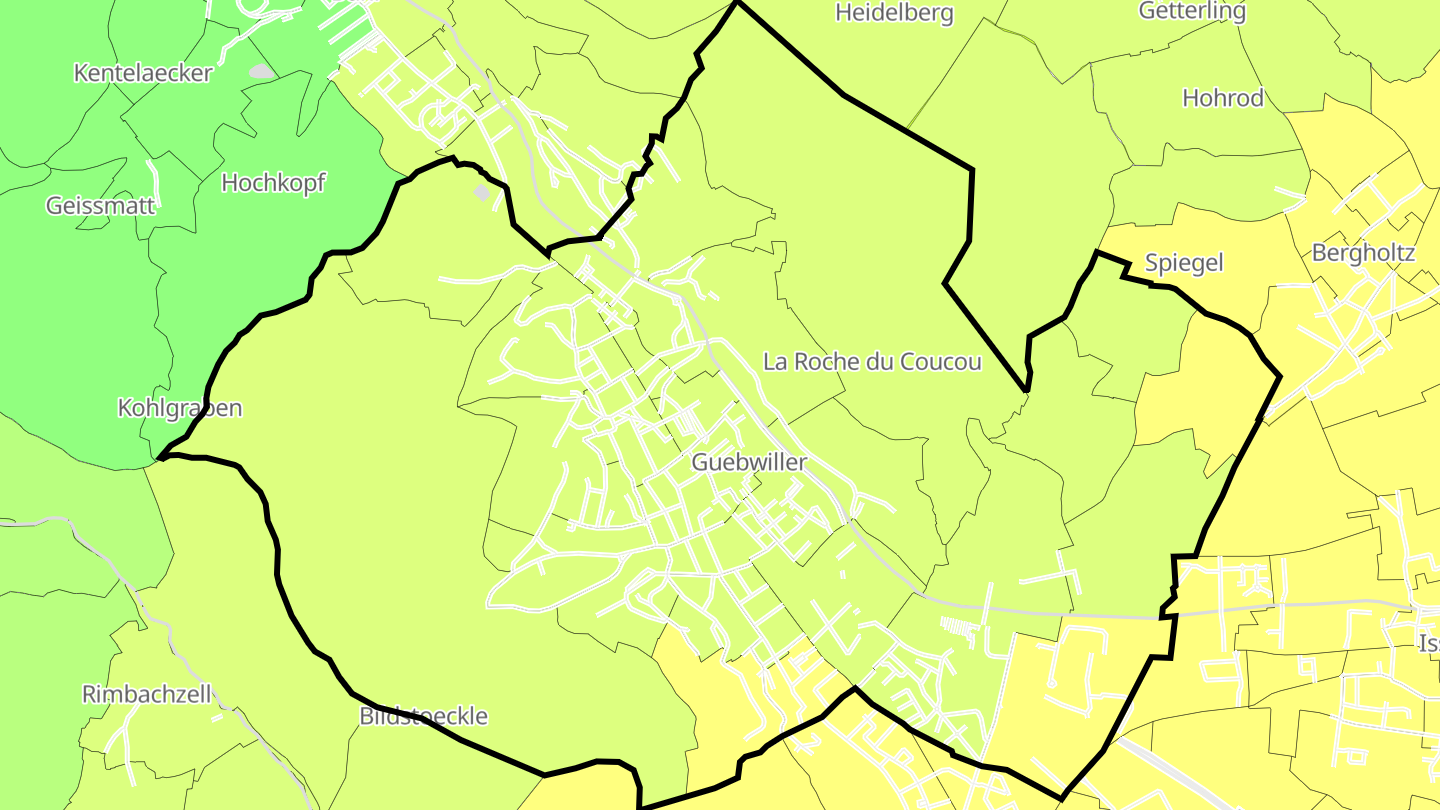 Carte des prix de l'immobilier Guebwiller