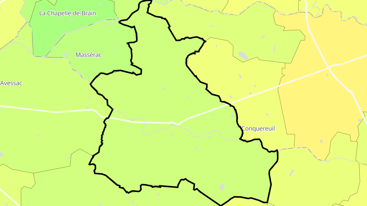 Carte des prix de l'immobilier Guémené-Penfao