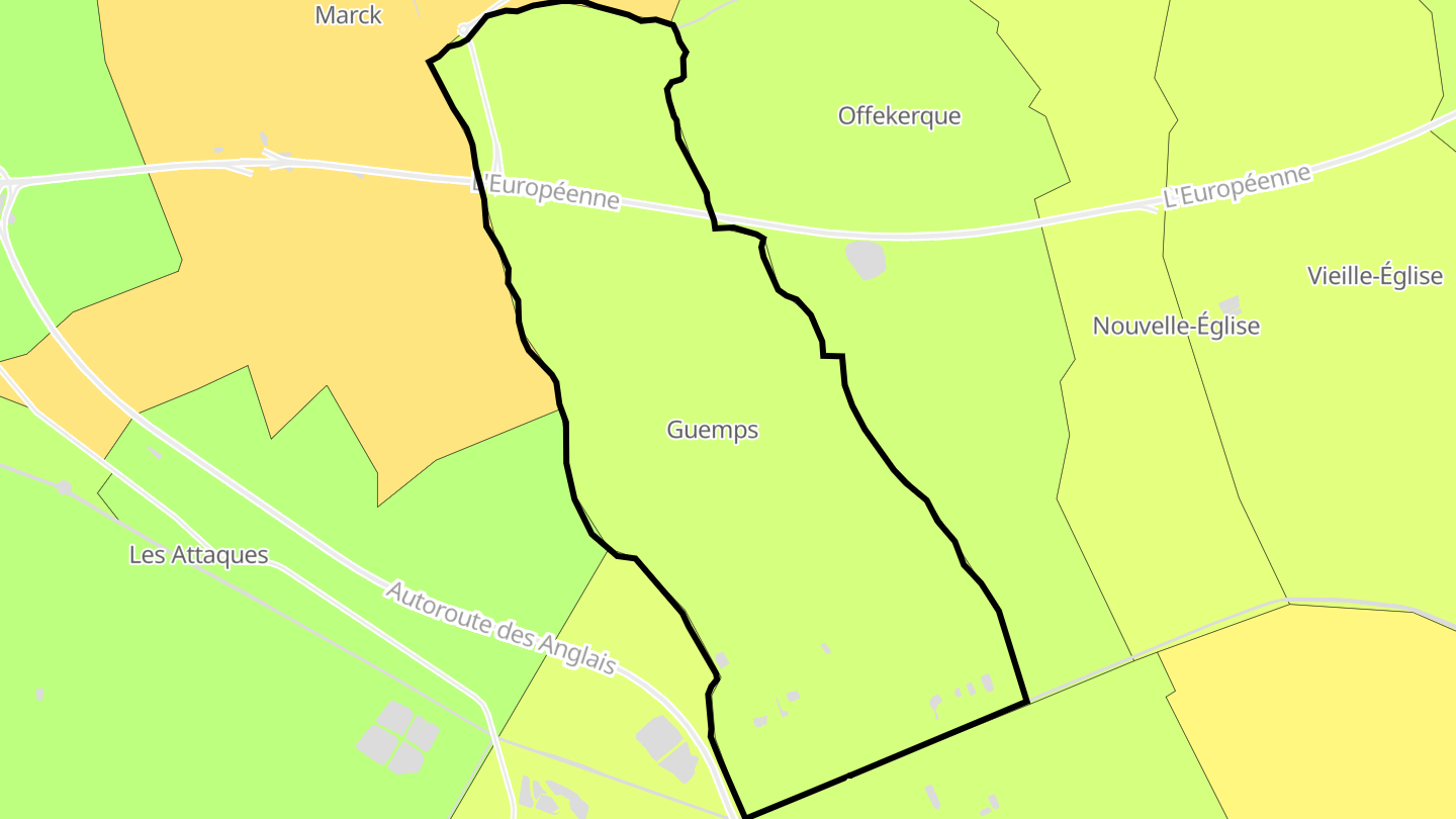 Carte des prix de l'immobilier Guemps