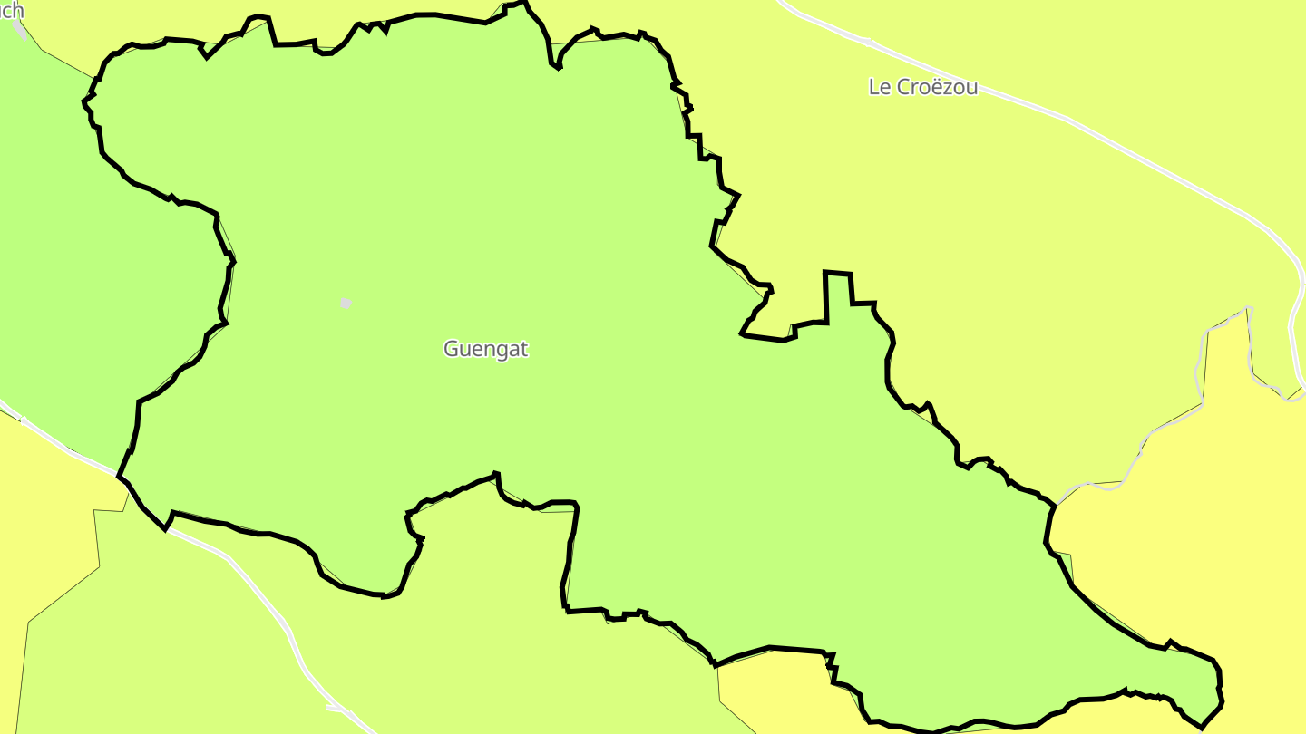 Carte des prix de l'immobilier Guengat