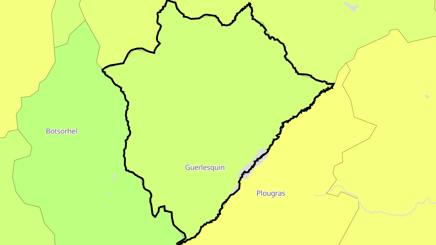 Carte des prix de l'immobilier Guerlesquin