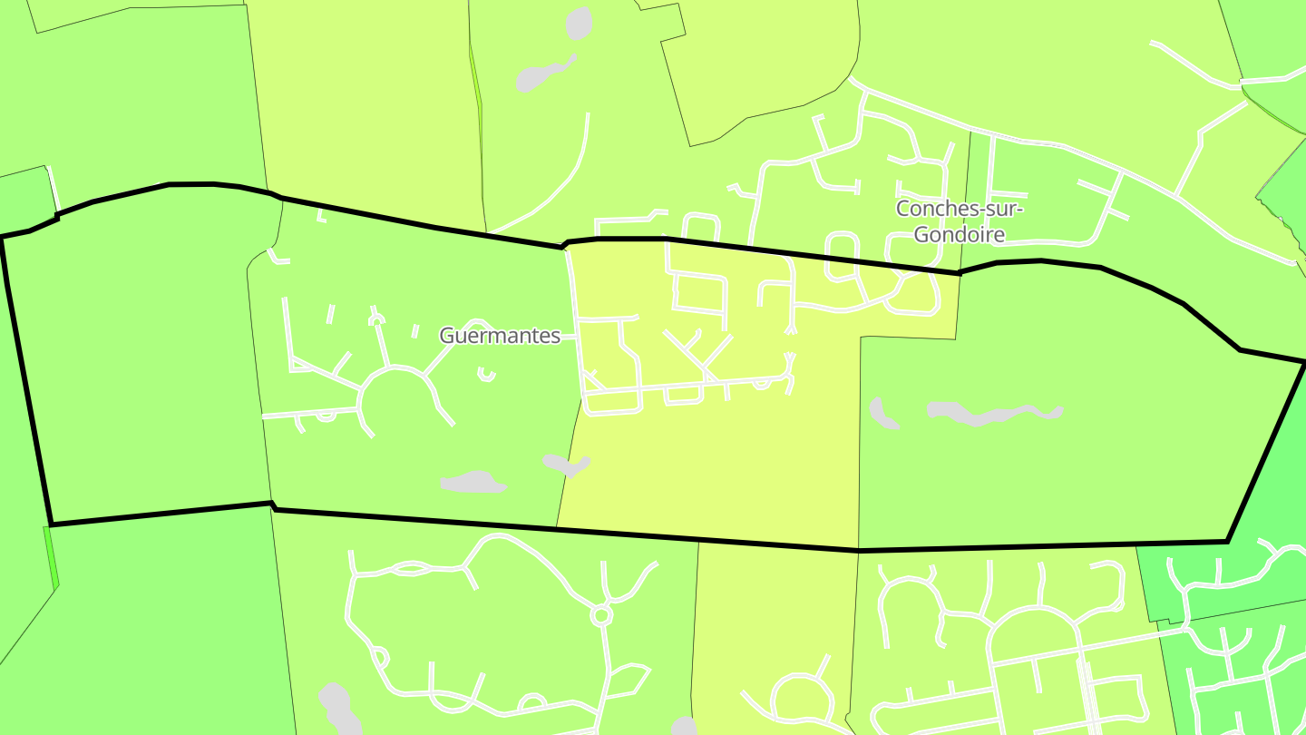 Carte des prix de l'immobilier Guermantes