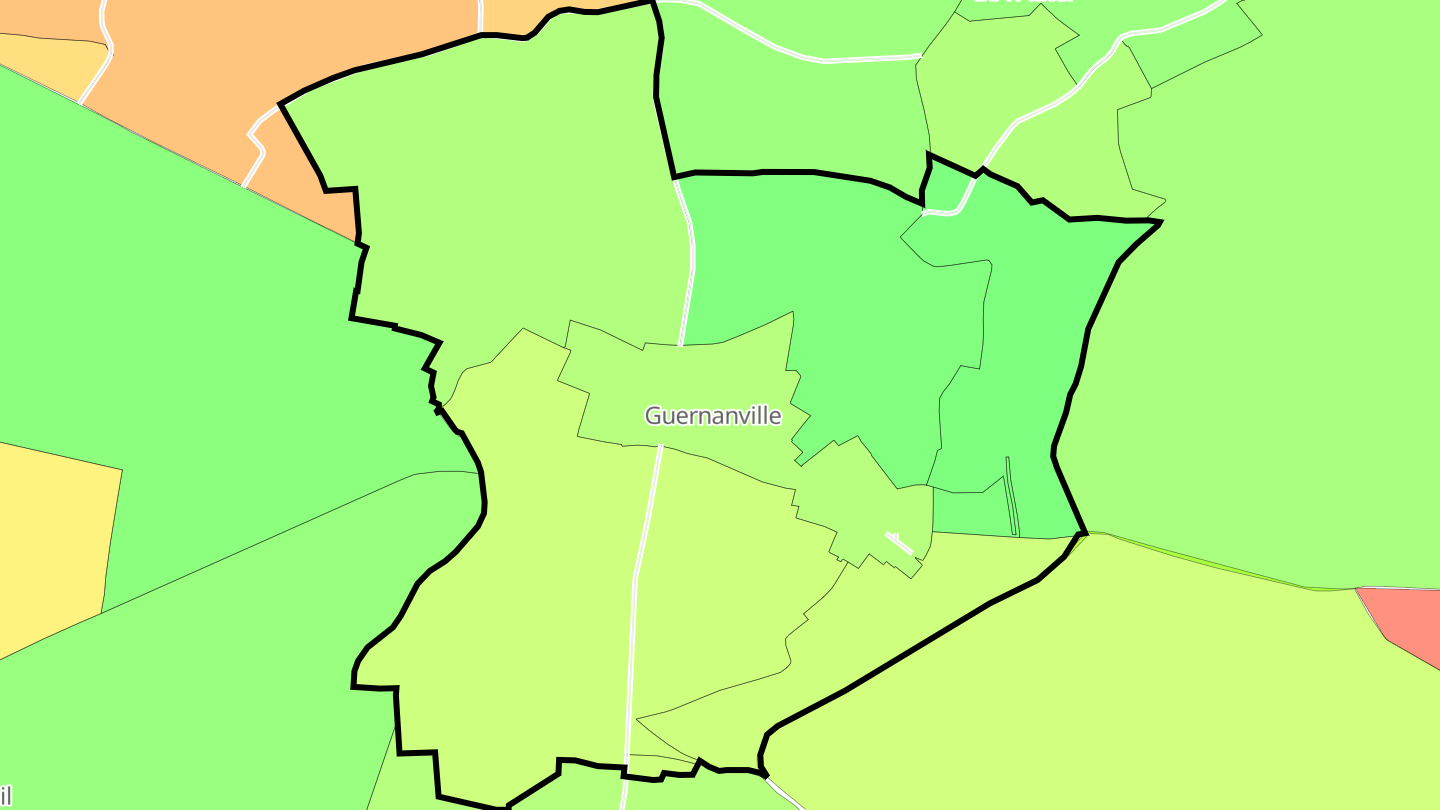 Carte des prix de l'immobilier Guernanville