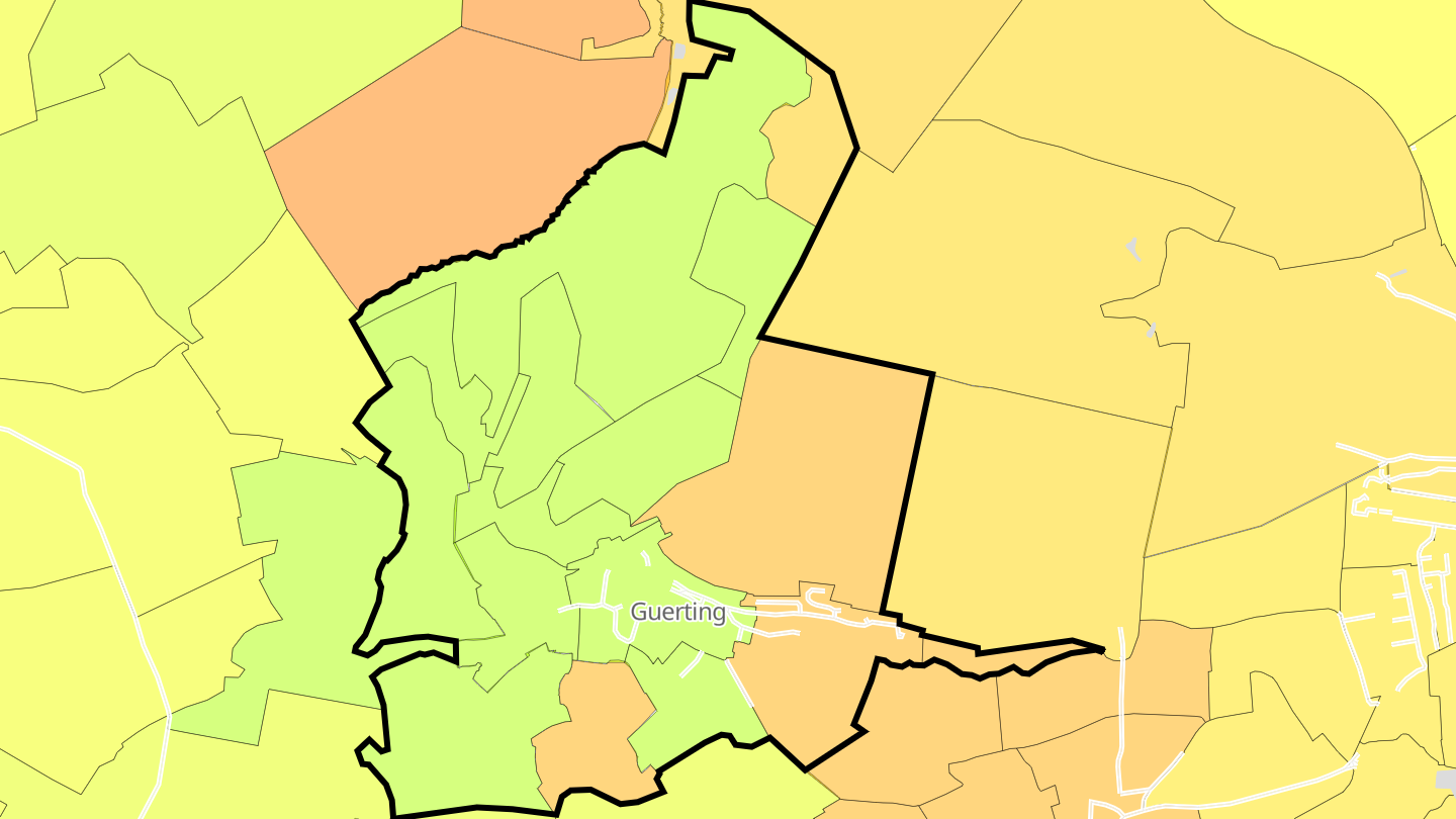 Carte des prix de l'immobilier Guerting