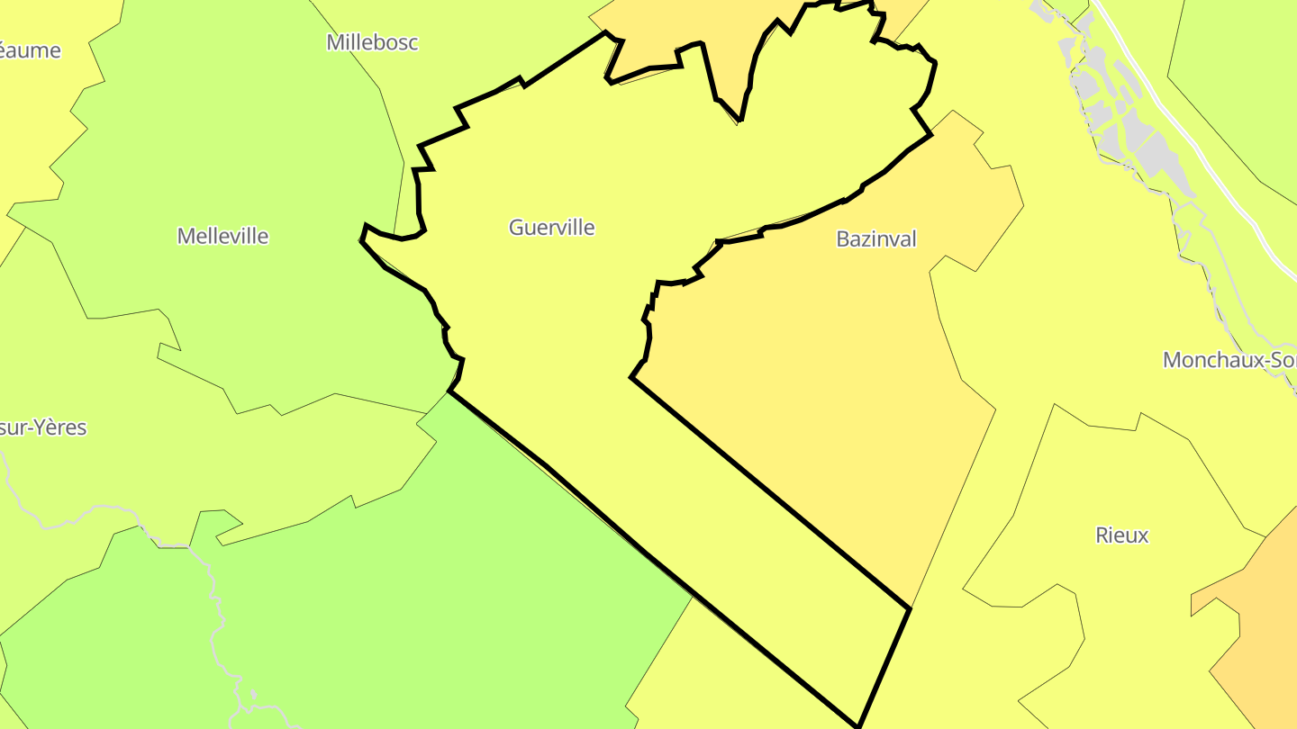 Carte des prix de l'immobilier Guerville