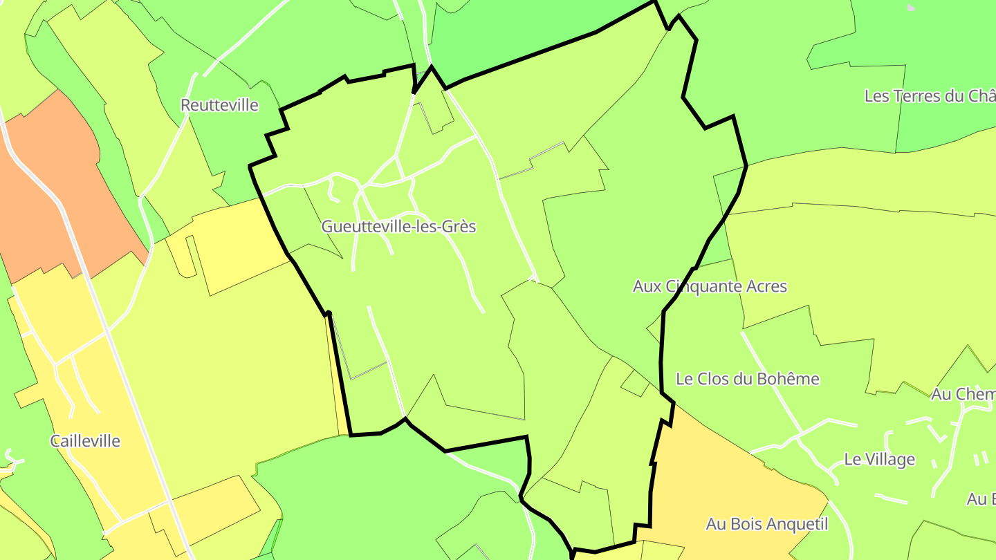 Carte des prix de l'immobilier Gueutteville-les-Grès