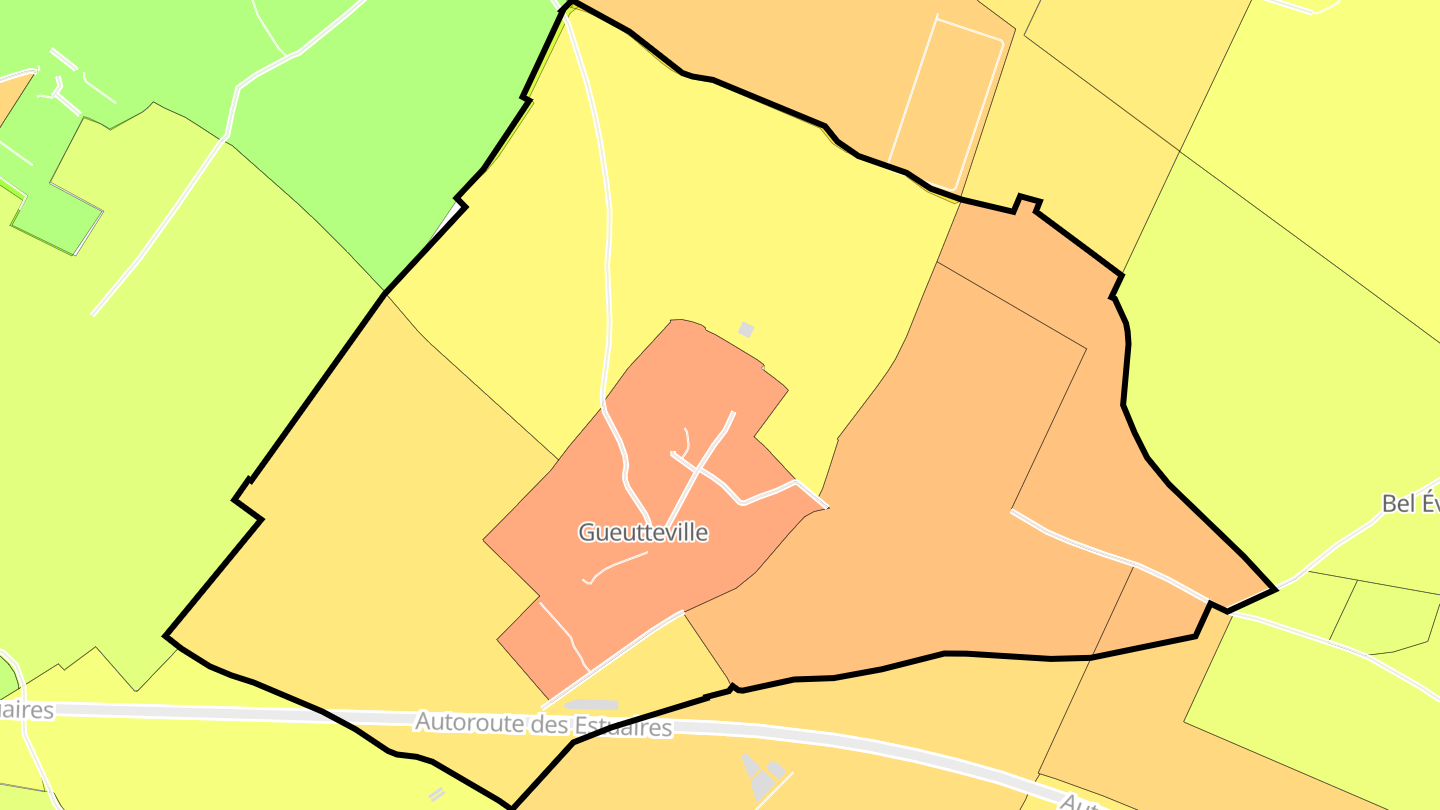 Carte des prix de l'immobilier Gueutteville
