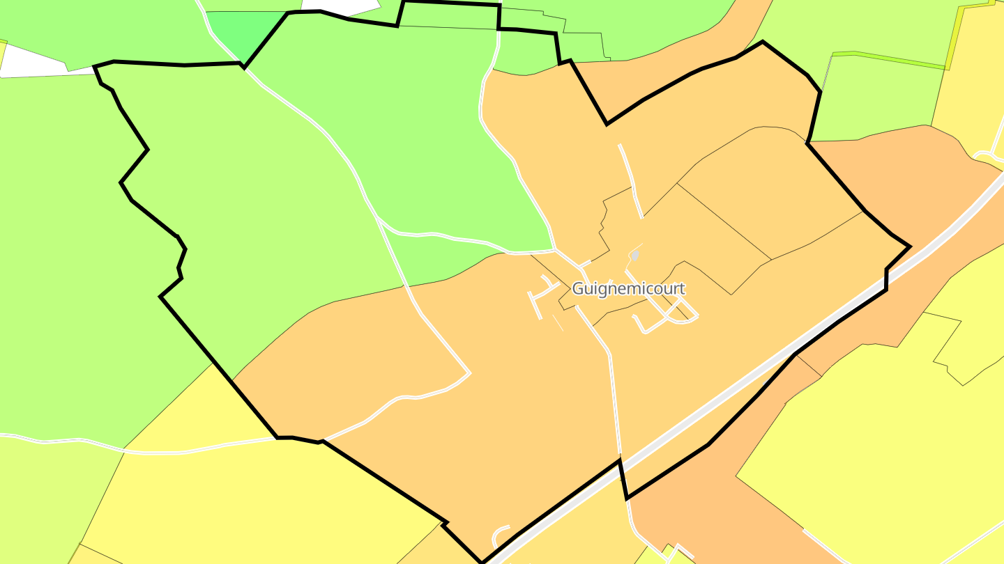 Carte des prix de l'immobilier Guignemicourt