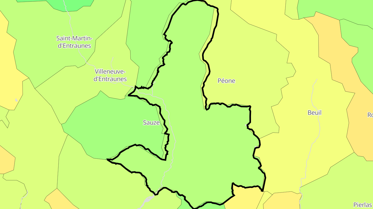 Carte des prix de l'immobilier Guillaumes