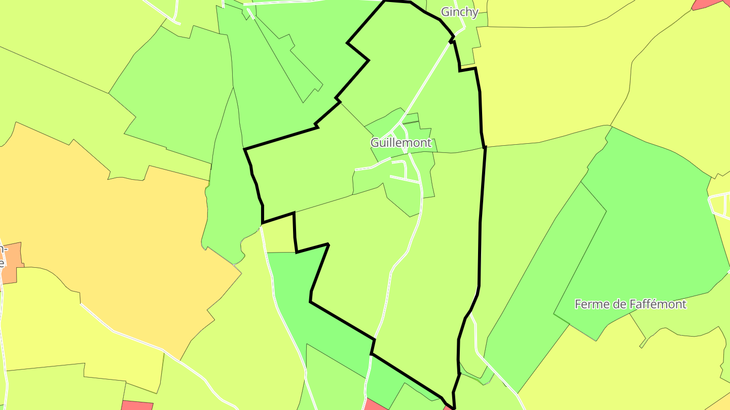 Carte des prix de l'immobilier Guillemont
