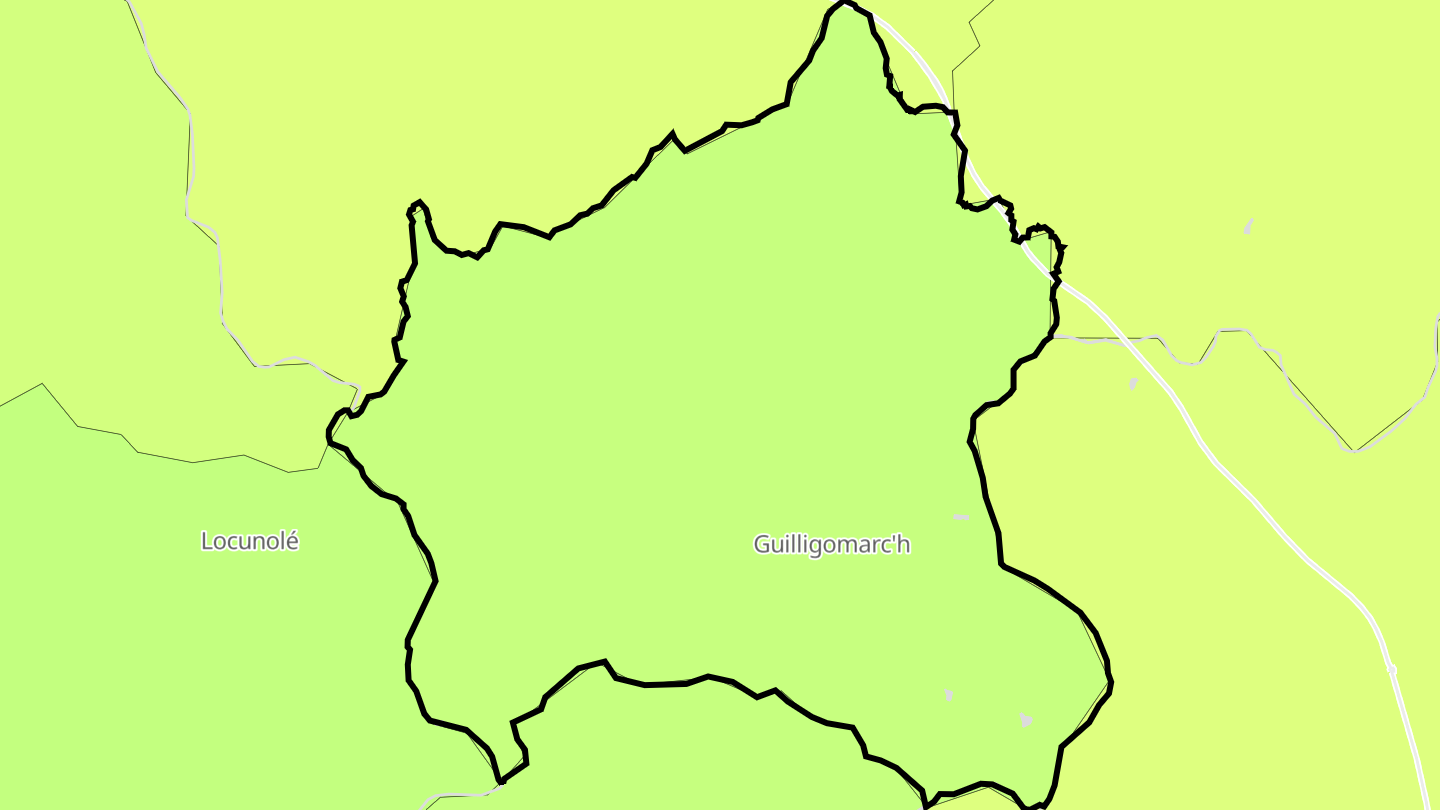 Carte des prix de l'immobilier Guilligomarc'h