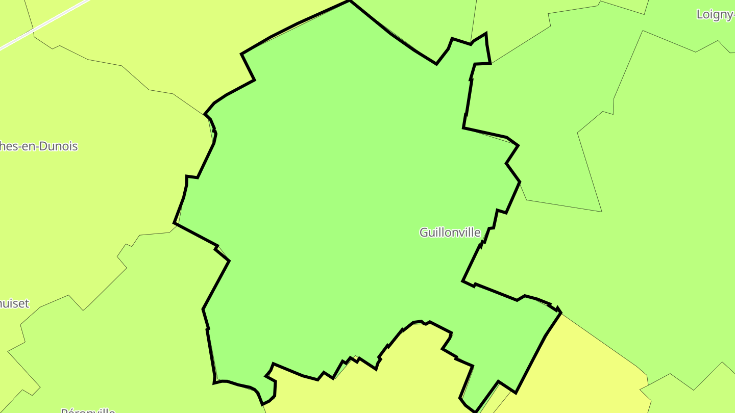 Carte des prix de l'immobilier Guillonville
