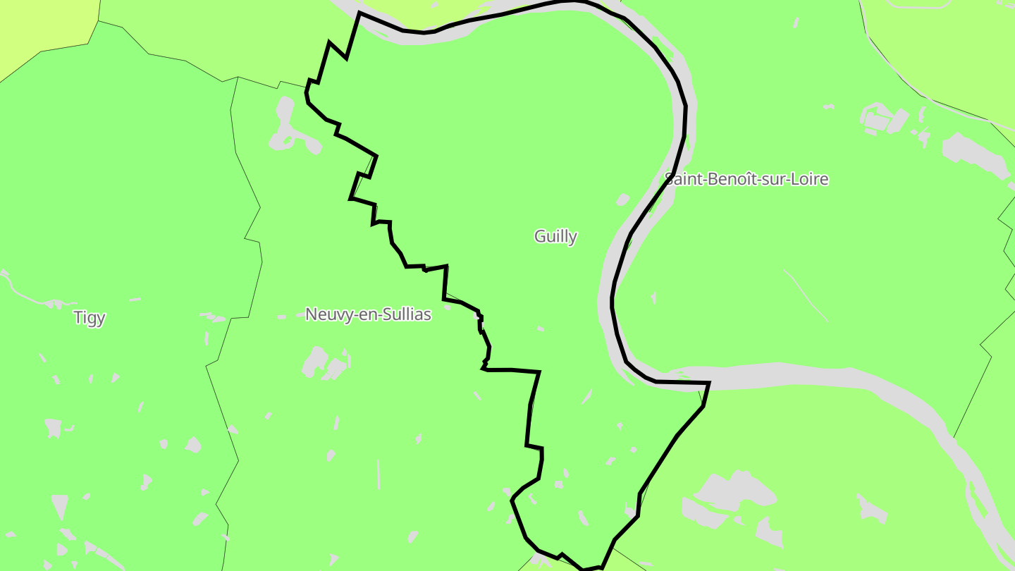 Carte des prix de l'immobilier Guilly