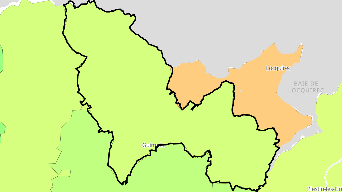 Carte des prix de l'immobilier Guimaëc