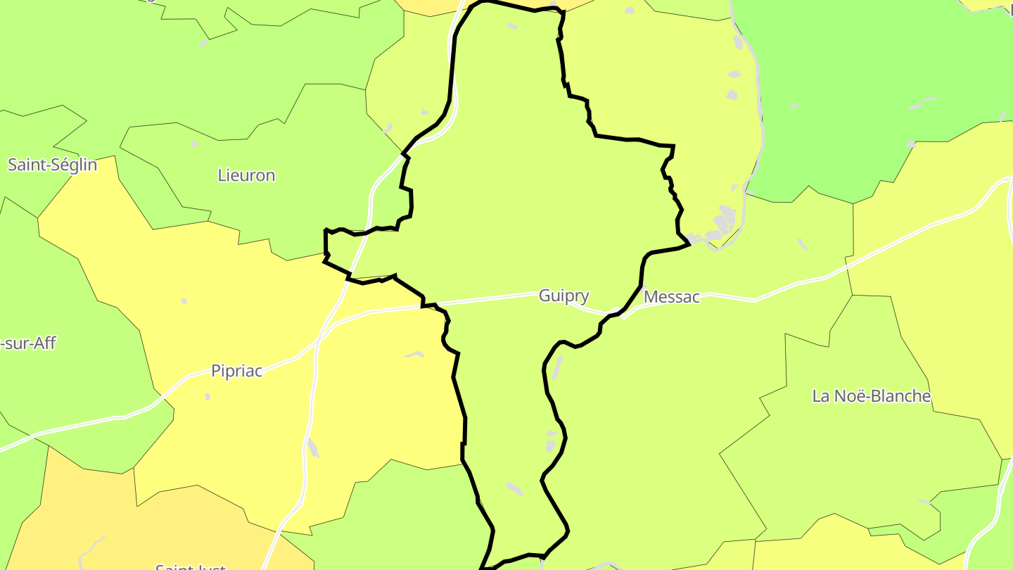 Carte des prix de l'immobilier Guipry