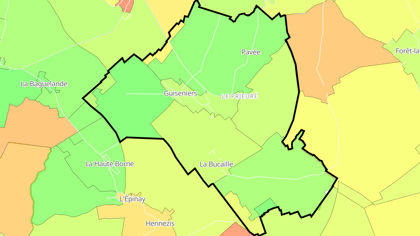 Carte des prix de l'immobilier Guiseniers