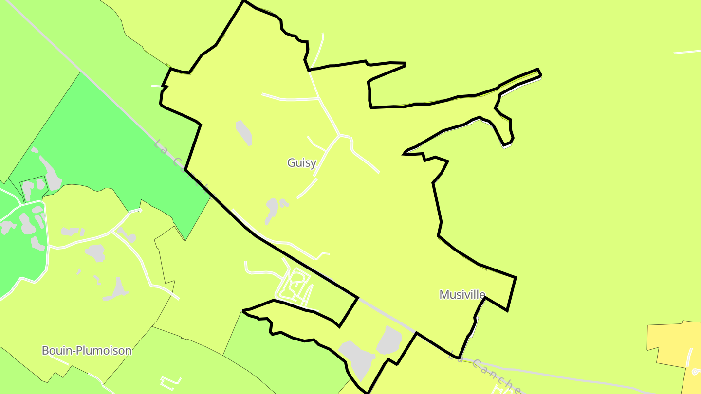 Carte des prix de l'immobilier Guisy