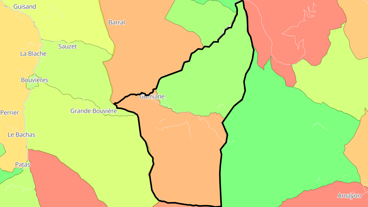 Carte des prix de l'immobilier Gumiane